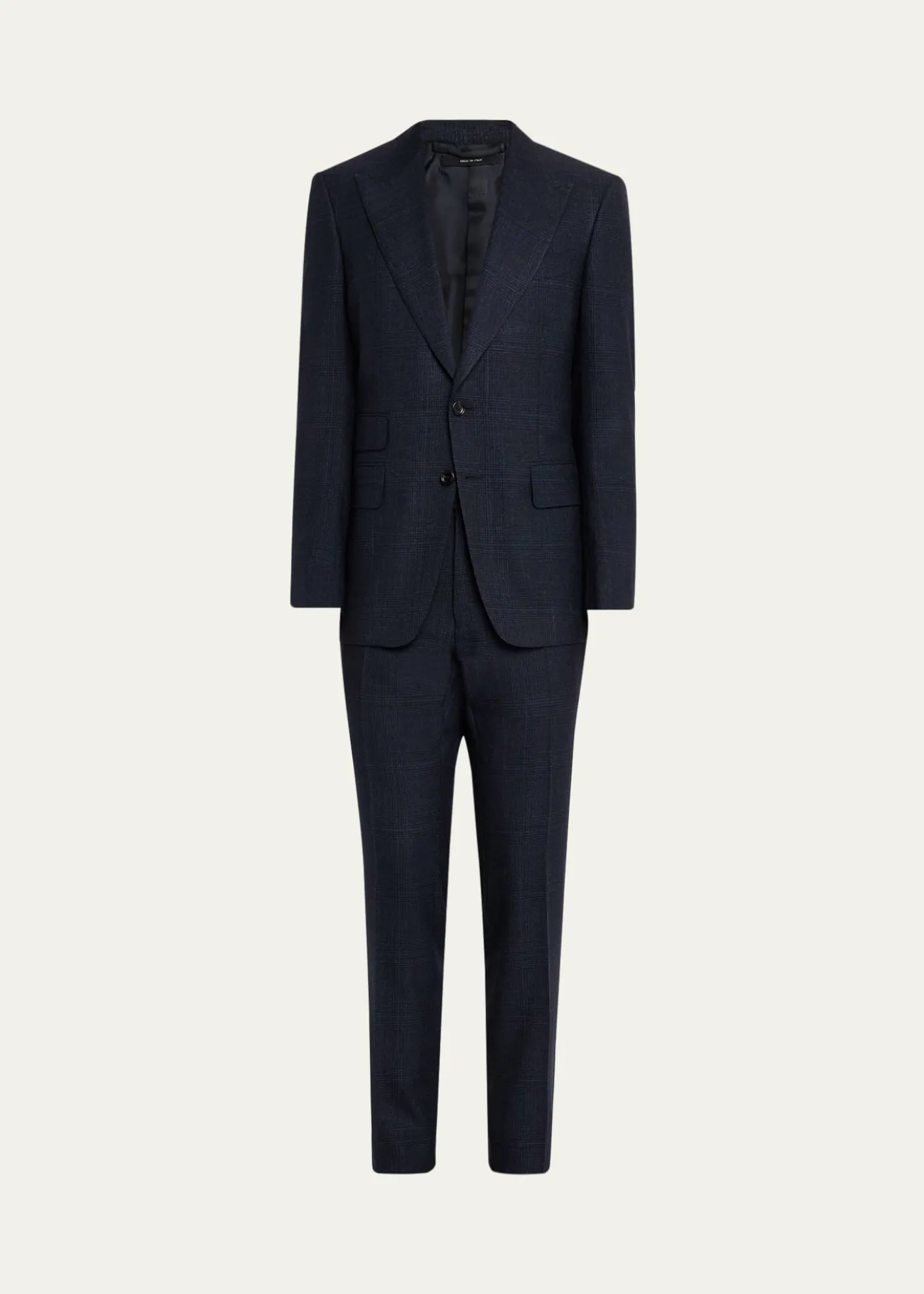 TOM FORDMen's Check Single-Breasted Suit