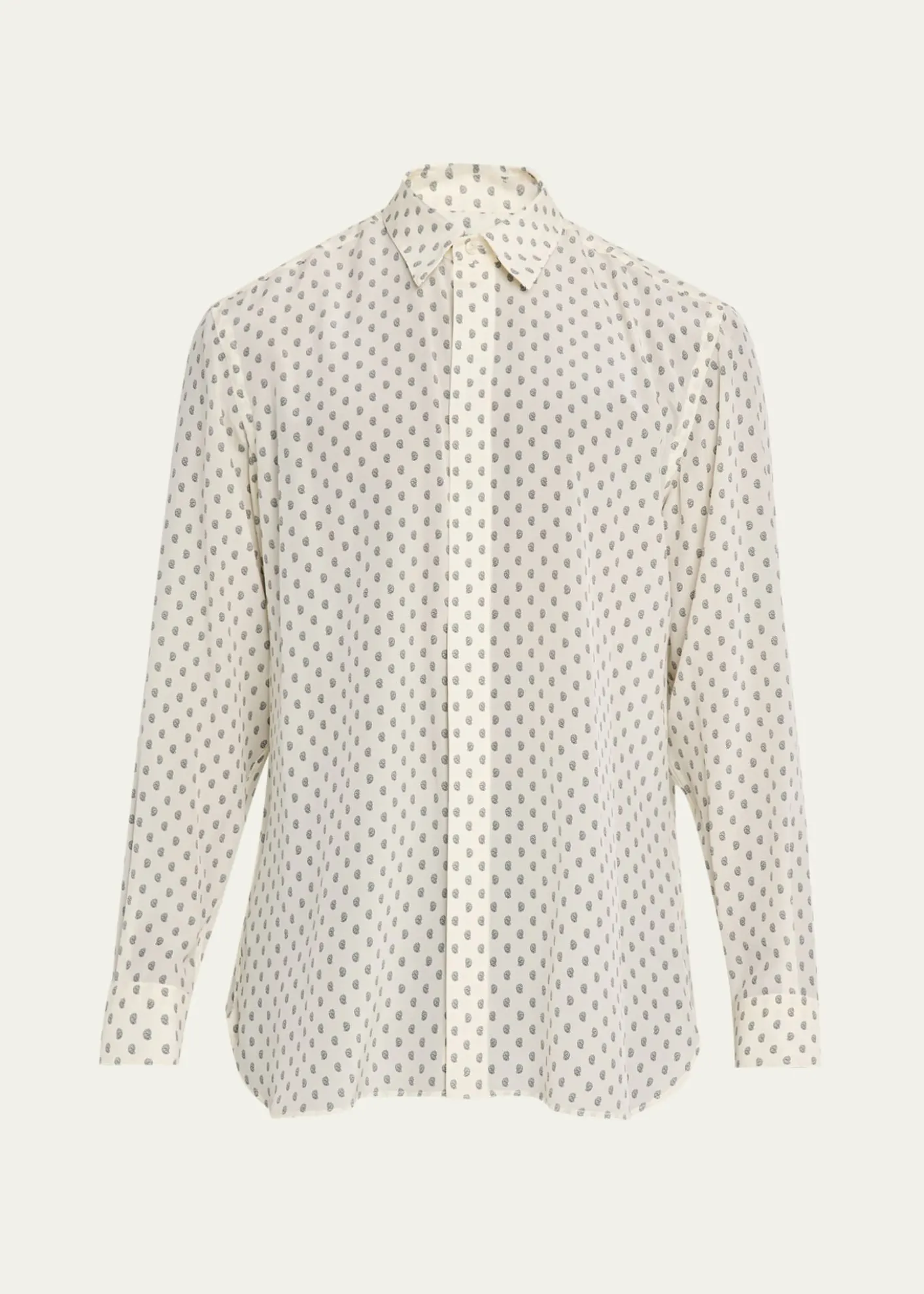 TOM FORDMen's Crepe de Chine Silk Paisley Dress Shirt