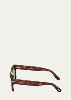 TOM FORDMen's Cyrus 02 53mm Square Acetate Sunglasses