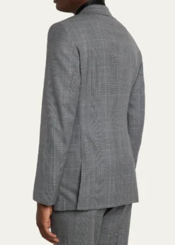TOM FORDMen's Herringbone Wool Prince of Wales Peak-Lapel Suit