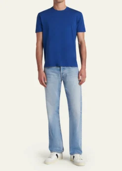 TOM FORDMen's Lyocell-Cotton Crewneck T-Shirt