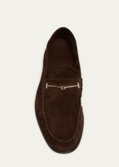 TOM FORDMen's Ripley Suede Moccasin T-Bit Loafers