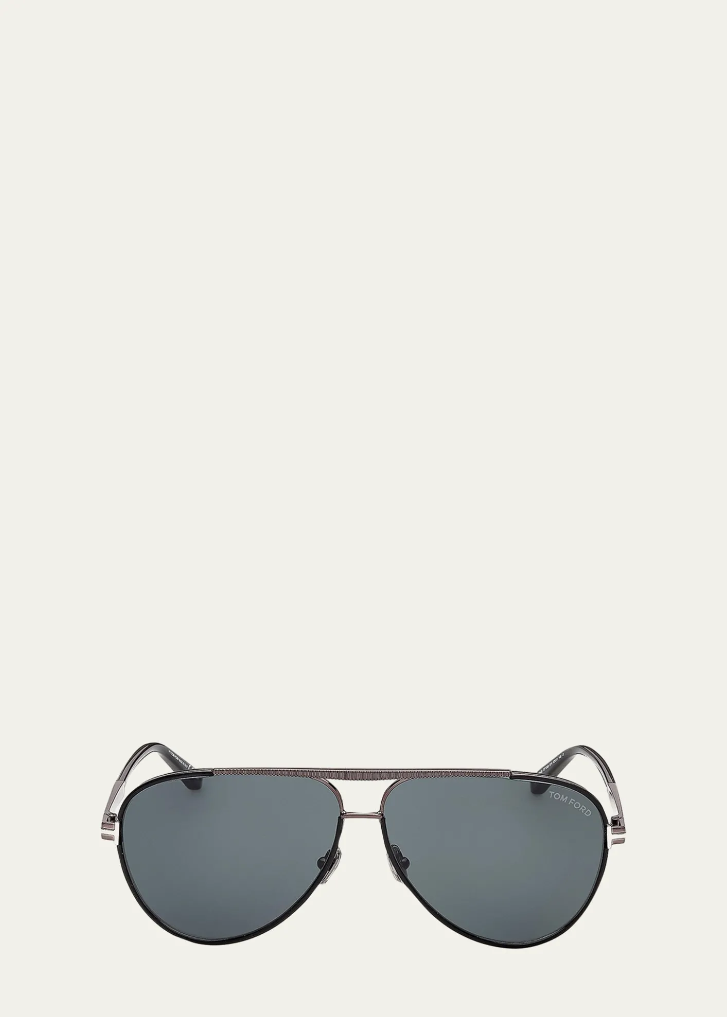 TOM FORDMen's Rupert 02 63mm Metal & Acetate Aviator Sunglasses