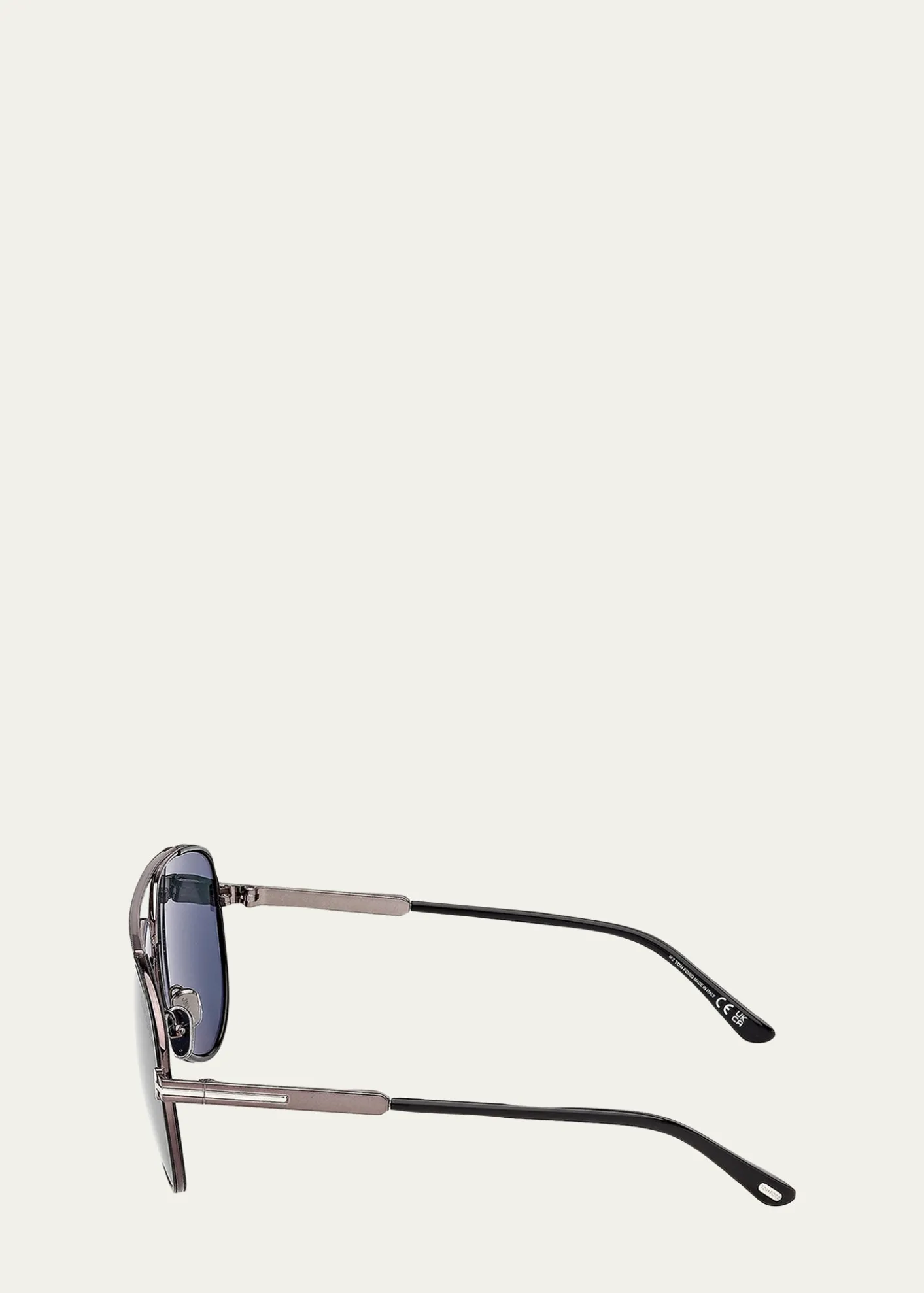 TOM FORDMen's Rupert 02 63mm Metal & Acetate Aviator Sunglasses