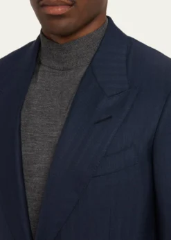 TOM FORDMen's Shelton Herringbone Stripe Suit