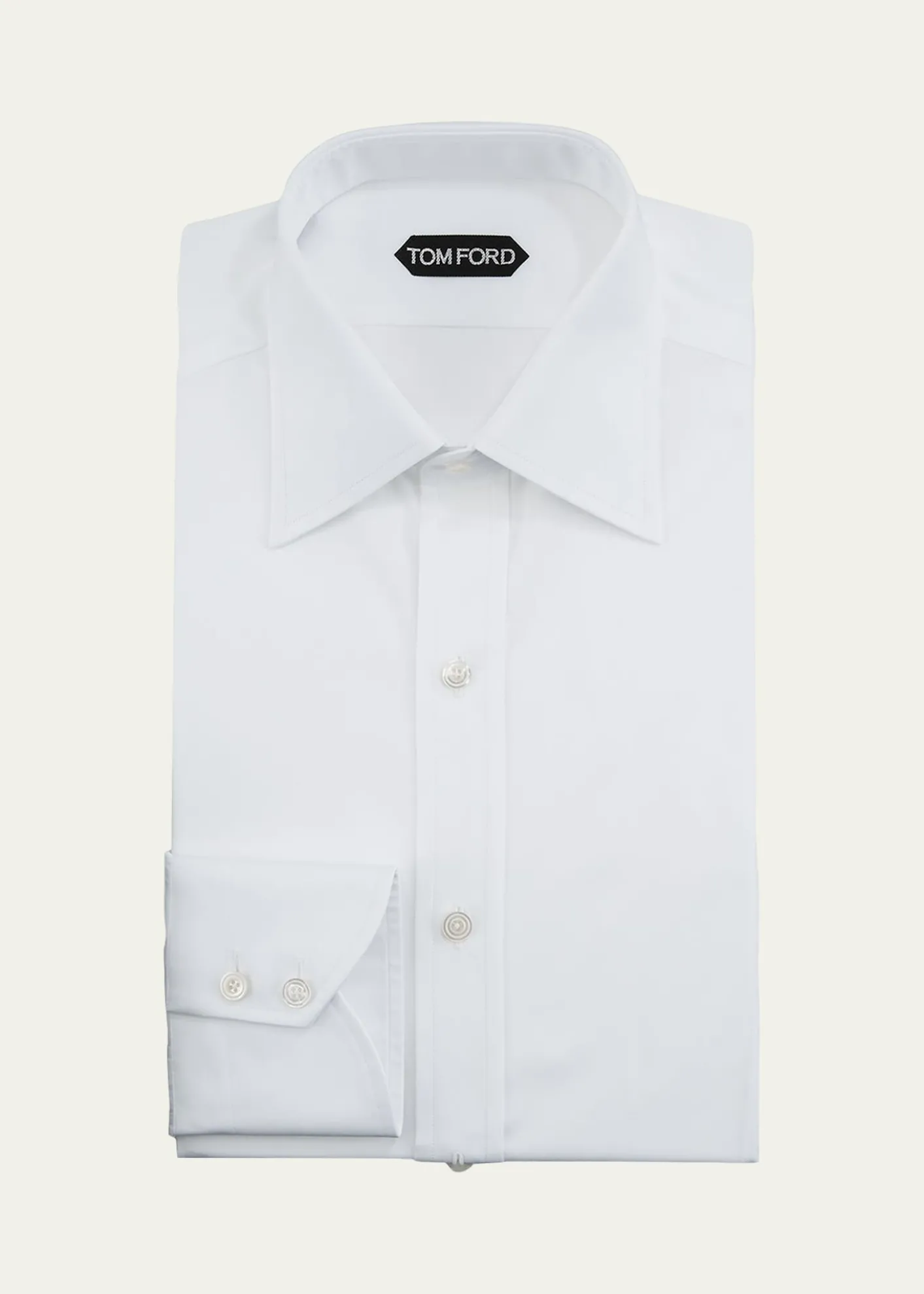 TOM FORDMen's Solid Poplin Dress Shirt
