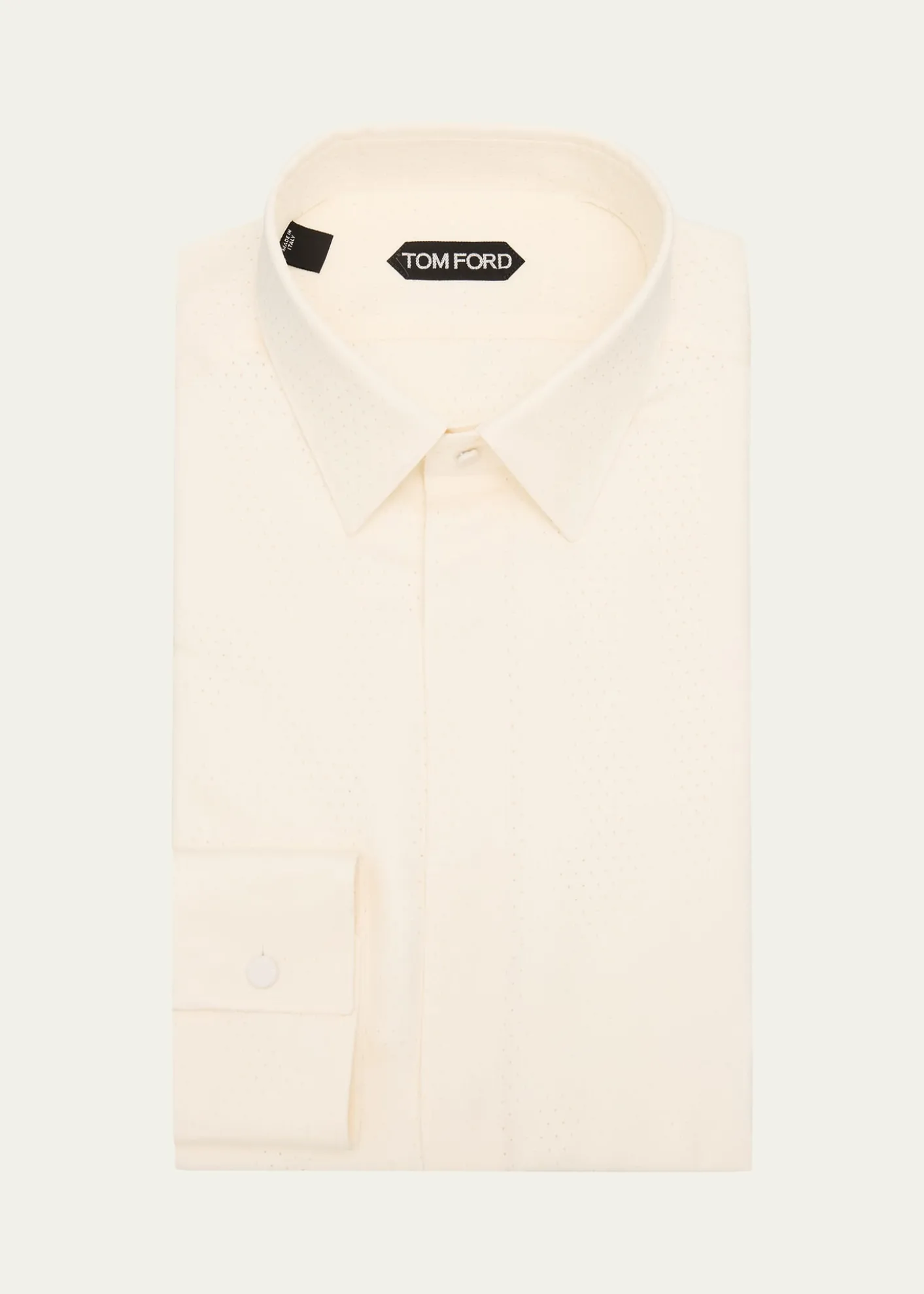 TOM FORDMen's Tonal Polka Dot Lyocell Dress Shirt