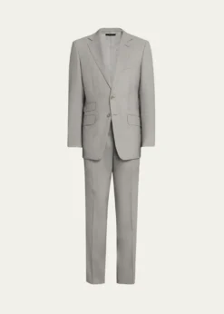 TOM FORDMen's Wool Basketweave Notch-Lapel Two-Piece Suit