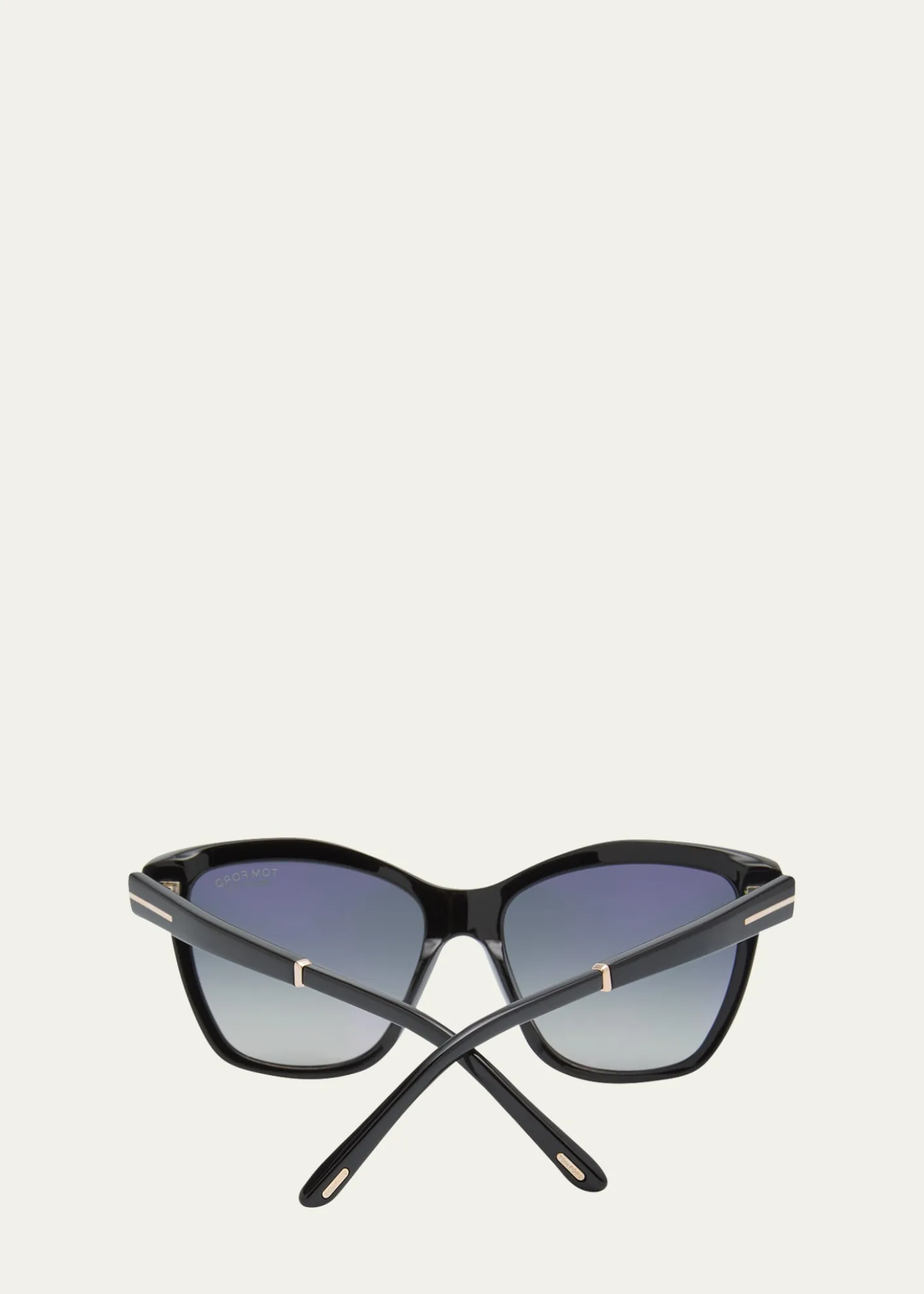 TOM FORDPolarized Acetate & Metal Cat-Eye Sunglasses