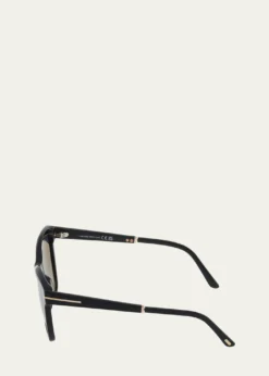 TOM FORDPolarized Acetate & Metal Cat-Eye Sunglasses