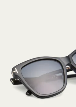 TOM FORDPolarized Acetate & Metal Cat-Eye Sunglasses