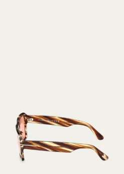TOM FORDRedford Patterned Acetate Aviator Sunglasses