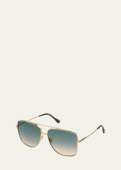 TOM FORDReggie Metal Aviator Sunglasses