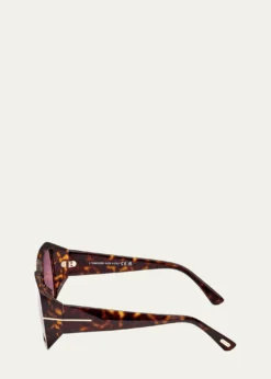 TOM FORDTortoise Square Acetate Sunglasses