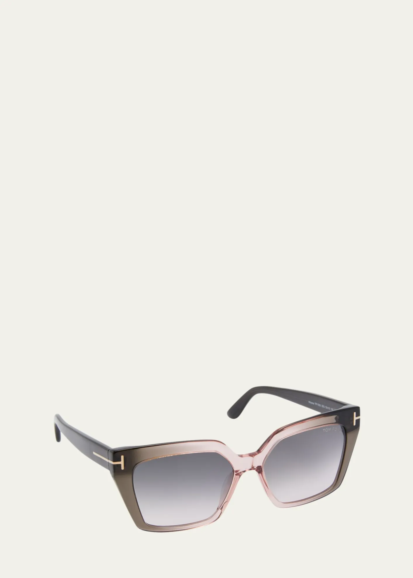 TOM FORDWinona Transparent Two-Tone Acetate Cat-Eye Sunglasses