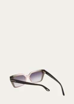 TOM FORDWinona Transparent Two-Tone Acetate Cat-Eye Sunglasses