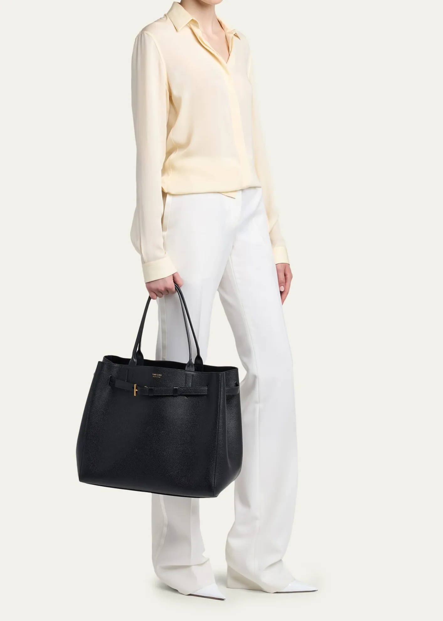TOM FORDAudrey Large Grained Leather Tote Bag