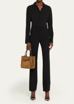 TOM FORDAudrey Small Belted Tote Bag in Suede