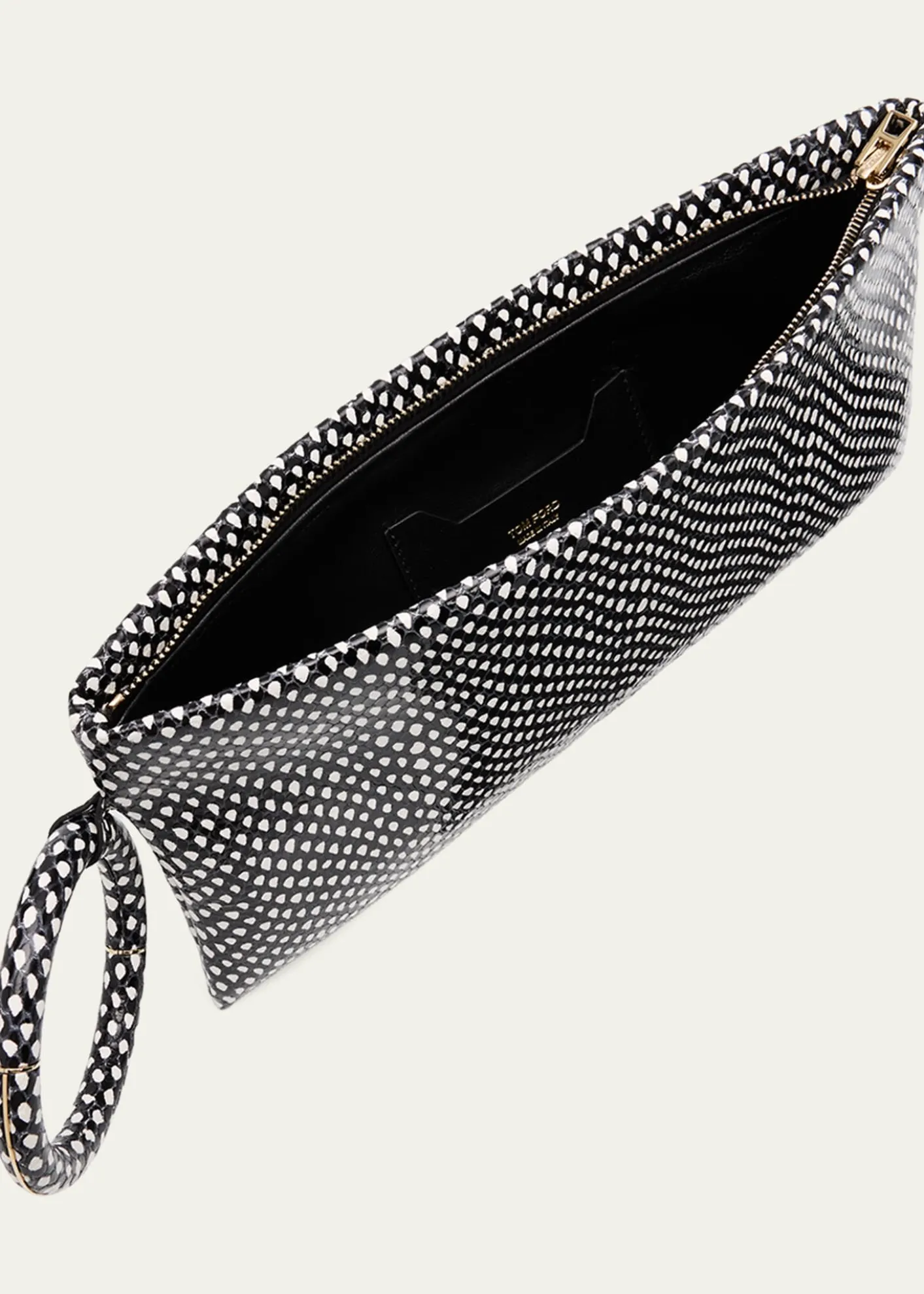 TOM FORDAura Snake-Effect Leather Clutch