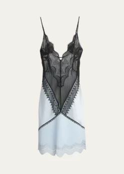 TOM FORDBackless Lace & Leather Mesh Mini Dress