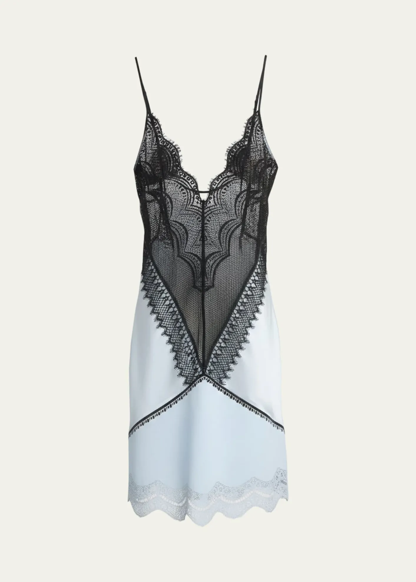 TOM FORDBackless Lace & Leather Mesh Mini Dress