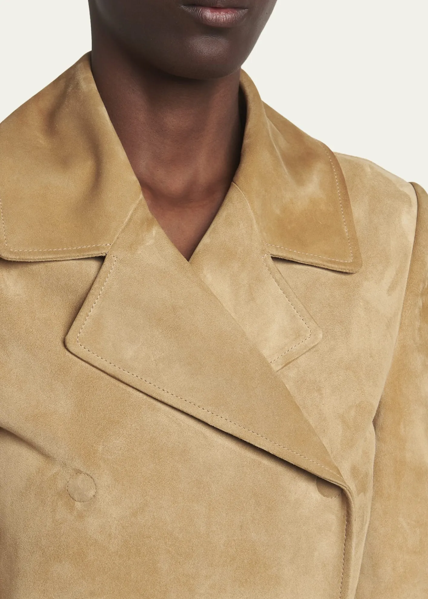 TOM FORDBelted Suede Long Trench Coat