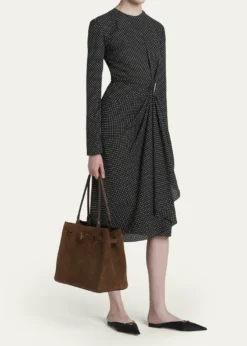 TOM FORDBelted T-Buckle Suede Tote Bag