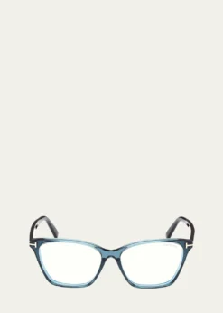 TOM FORDBlue Blocking Acetate Cat-Eye Glasses