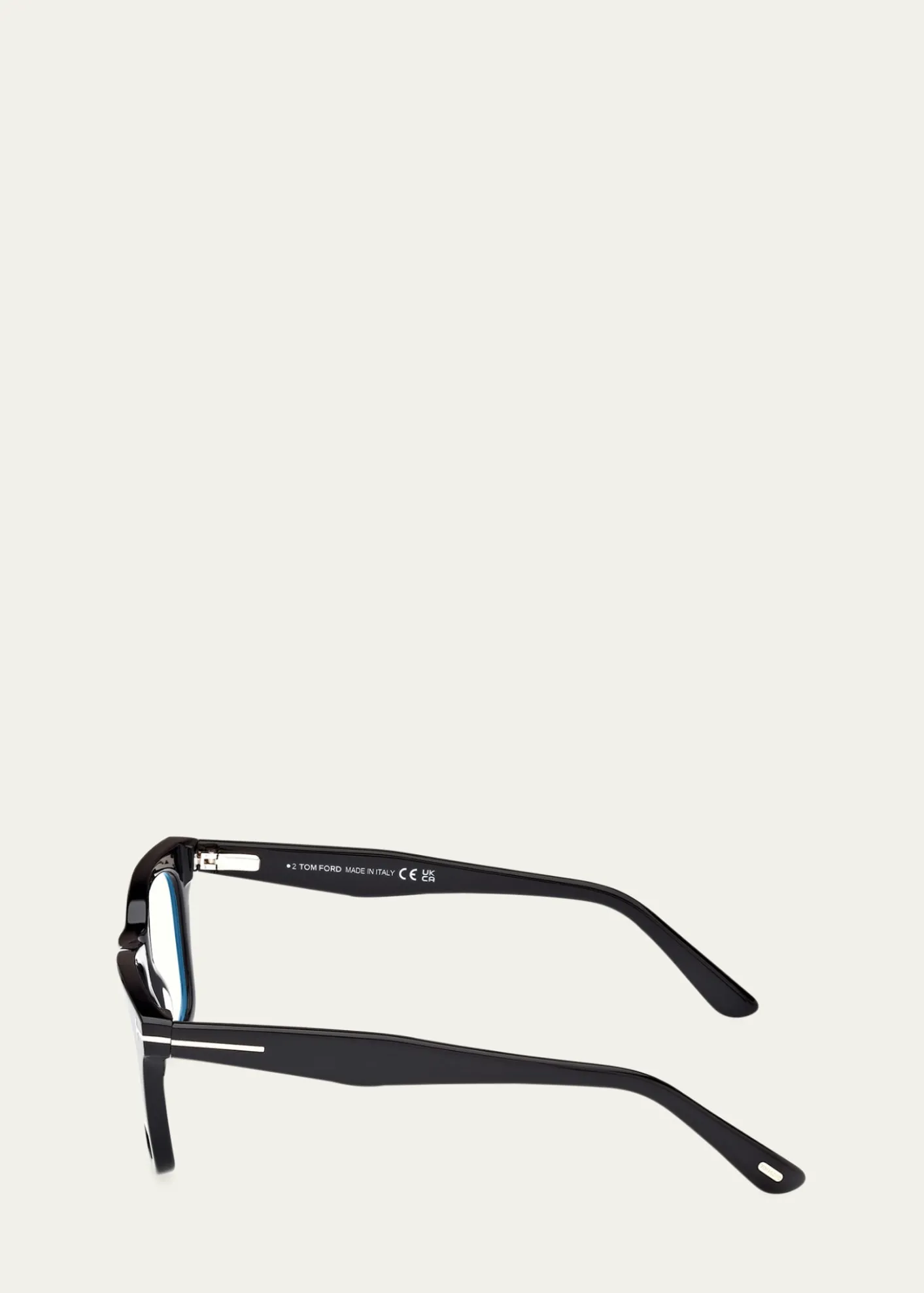 TOM FORDBlue Blocking Acetate Square Glasses With Clip-On Sun Lenses