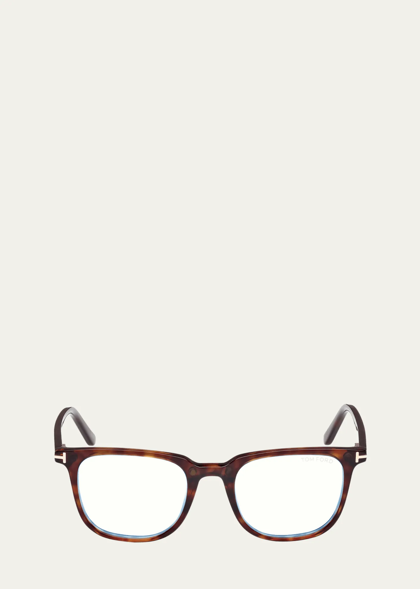 TOM FORDBlue Filtering Acetate Square Glasses With Clip-On Sun Lenses