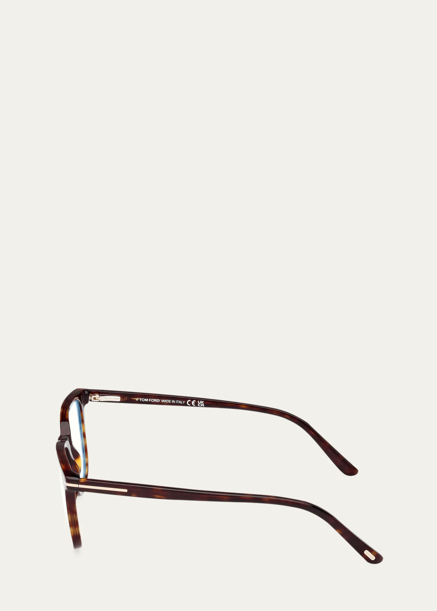 TOM FORDBlue Filtering Acetate Square Glasses With Clip-On Sun Lenses