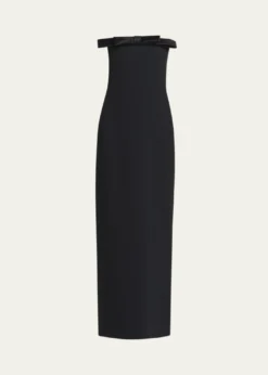 TOM FORDBow Strapless Column Gown