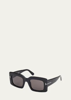 TOM FORDBrigitta Rectangle Acetate Sunglasses