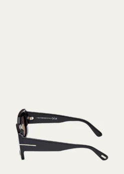 TOM FORDBrigitta Rectangle Acetate Sunglasses