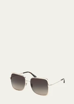TOM FORDChloe 52mm Oval Acetate Sunglasses