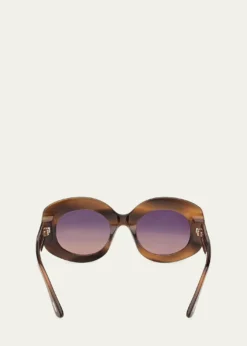 TOM FORDClaudette 51MM Oval Sunglasses
