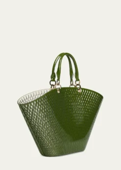 TOM FORDCut Out Patent Leather Large Tote Bag