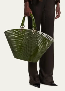 TOM FORDCut Out Patent Leather Large Tote Bag