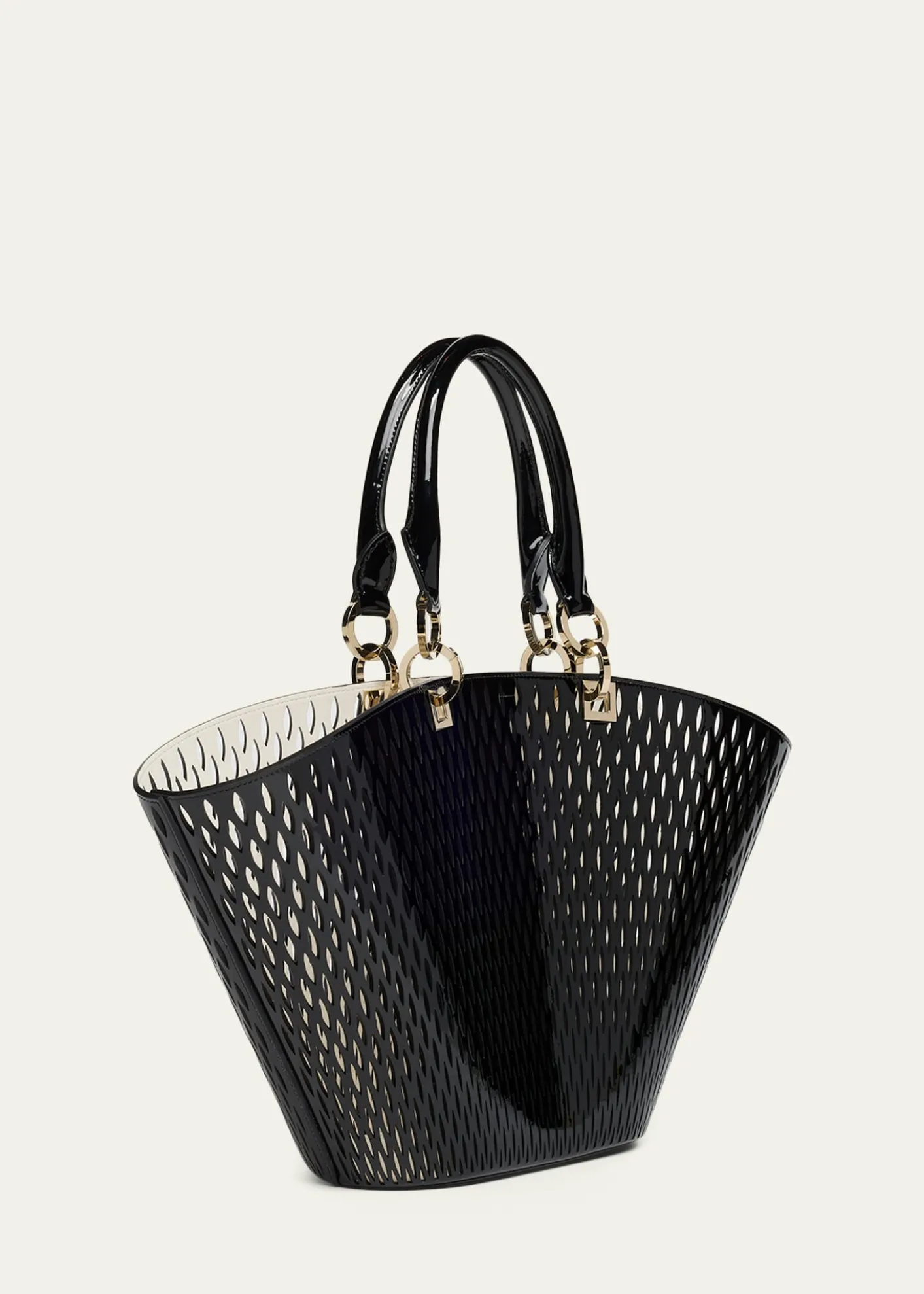 TOM FORDCut Out Patent Leather Medium Tote Bag