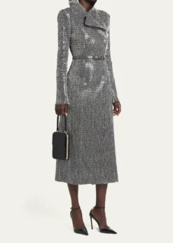 TOM FORDFrame Croc-Embossed Leather Vertical Clutch
