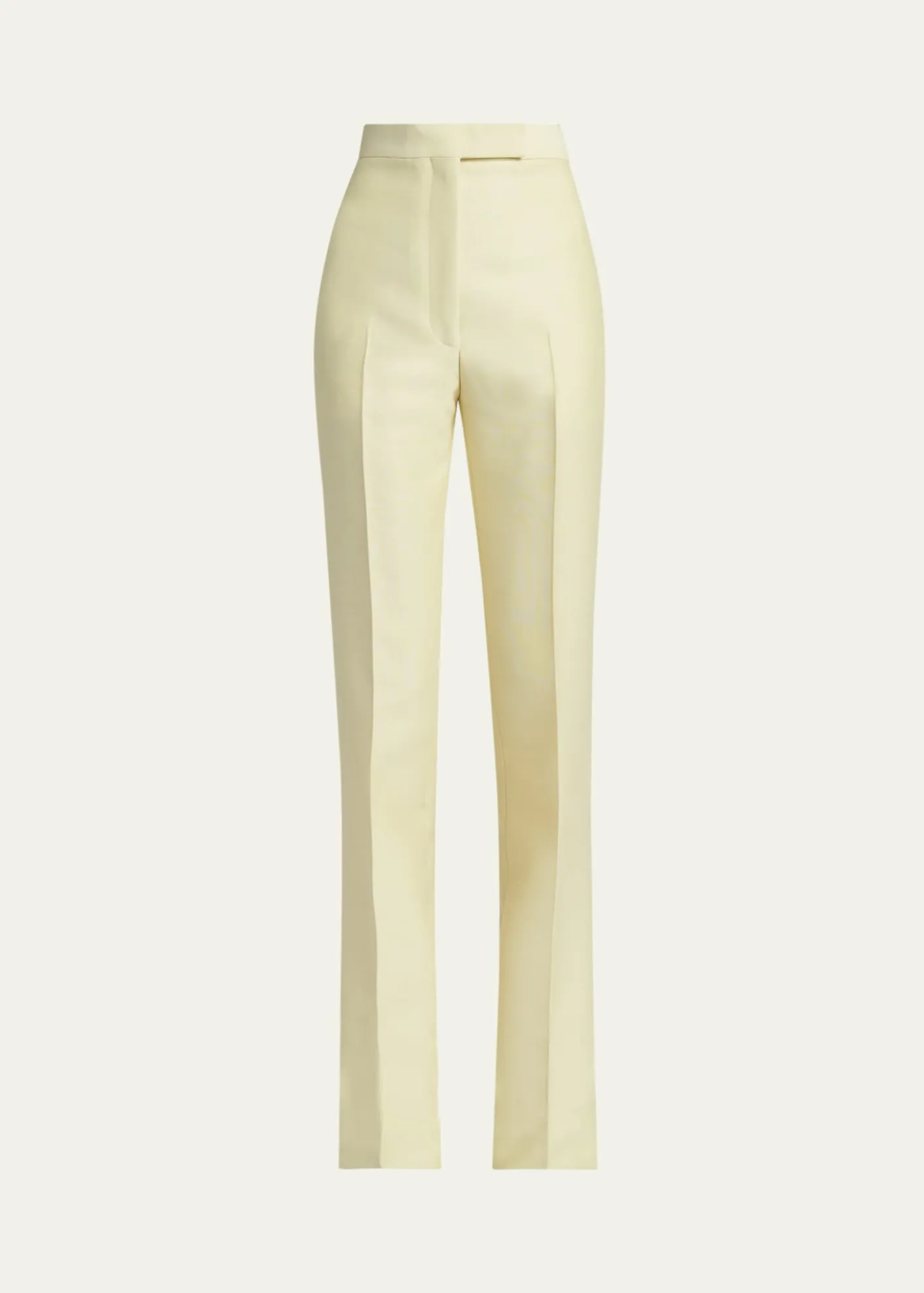 TOM FORDHigh-Rise Wool-Silk Straight-Leg Pants