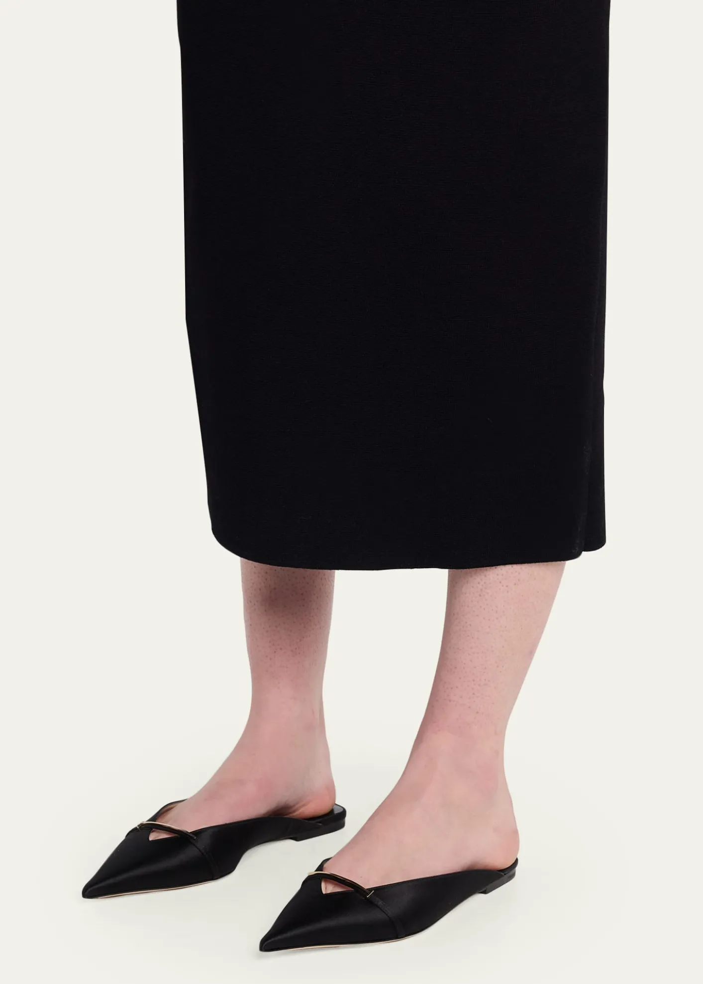 TOM FORDJulianna Satin Pointed-Toe Flats