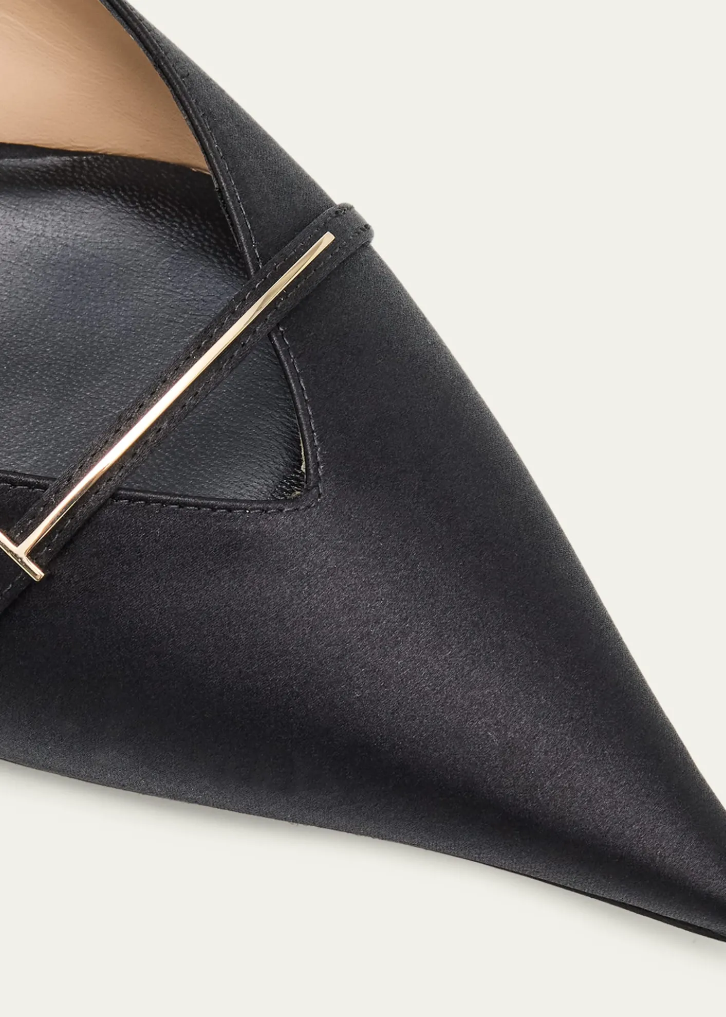 TOM FORDJulianna Satin Pointed-Toe Flats