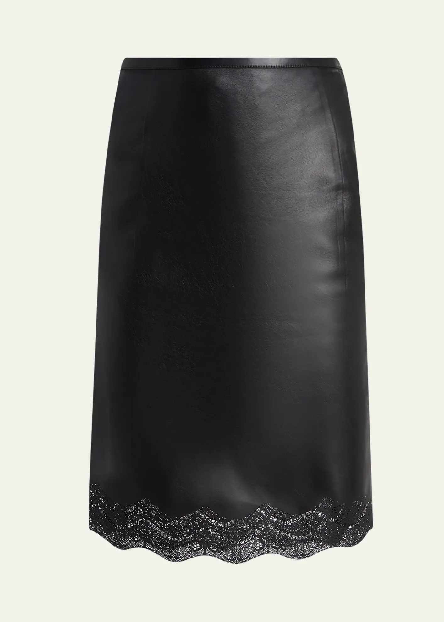 TOM FORDLace Laser-Cut Leather Skirt