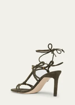 TOM FORDLily Suede Ankle-Tie Sandals