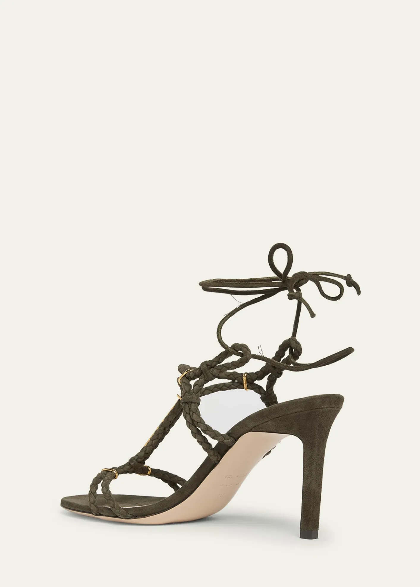 TOM FORDLily Suede Ankle-Tie Sandals