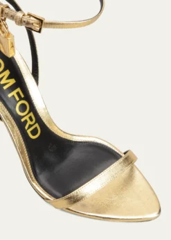 TOM FORDLock Metallic Stiletto Sandals