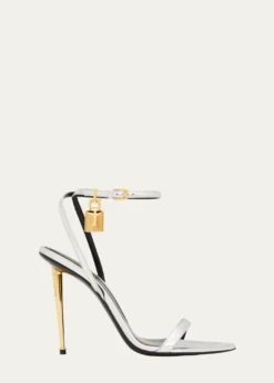 TOM FORDLock Metallic Stiletto Sandals