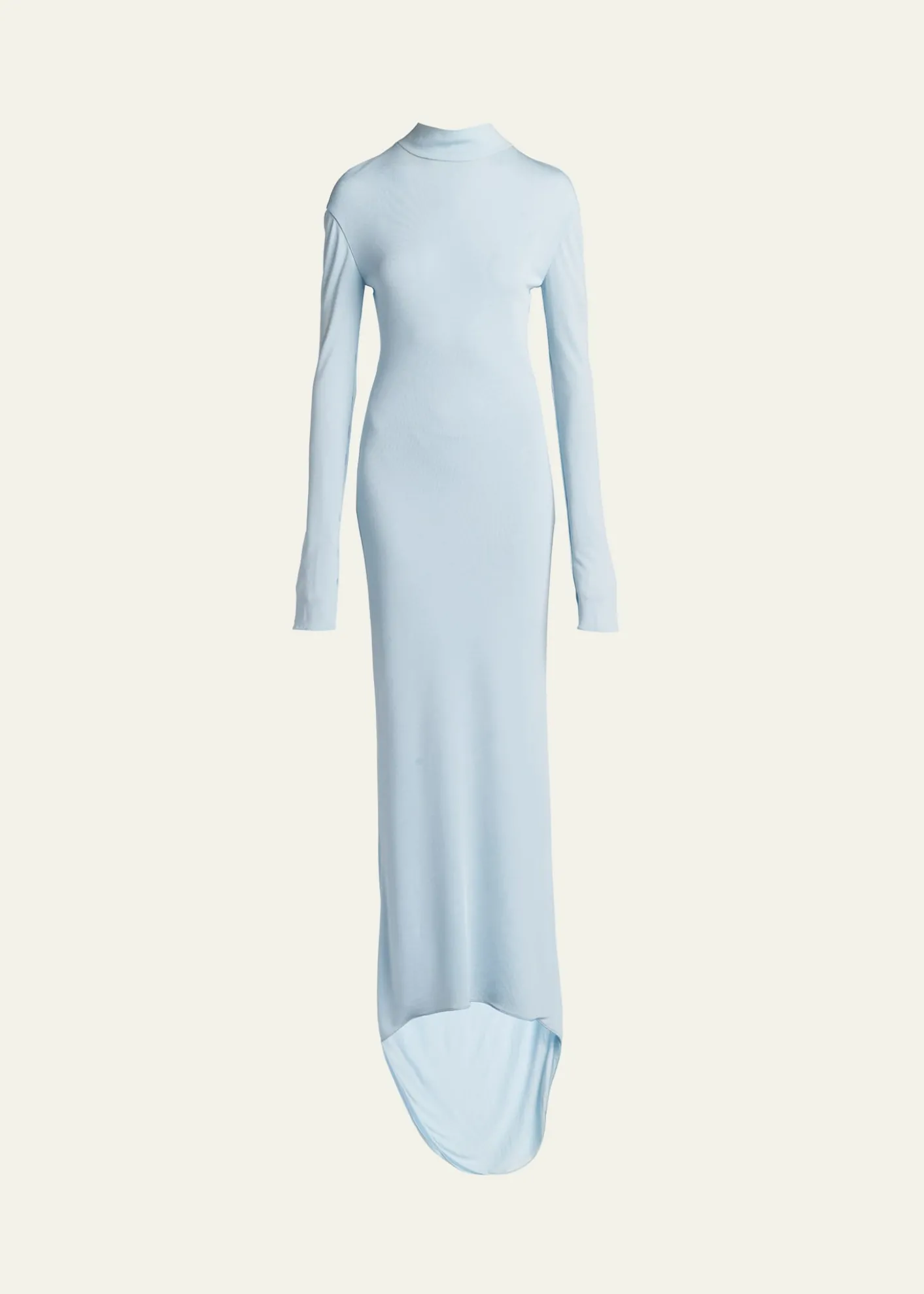 TOM FORDLong-Sleeve Twisted Open-Back Crepe Jersey Gown