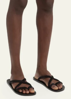 TOM FORDMen's Alfred Suede & Leather Toe-Ring Sandals